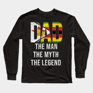 Zimbabwean Dad The Man The Myth The Legend - Gift for Zimbabwean Dad With Roots From Zimbabwean Long Sleeve T-Shirt